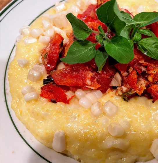 Polenta with Corn & Roasted Tomatoes | Alstede Farms